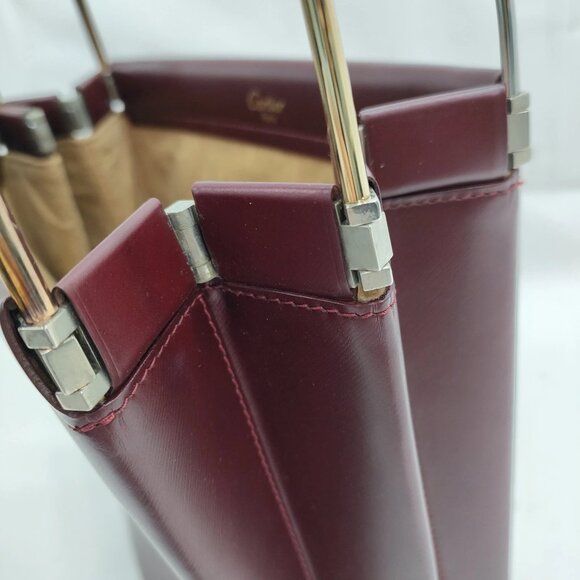 Cartier Hand Bag Bordeaux Leather mon-270-091125 - Picture 8 of 16